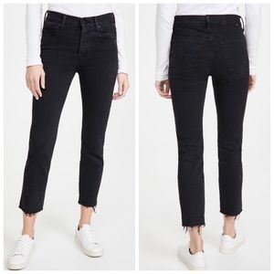 MOTHER The Scrapper Cuff Ankle Fray Hem Jeans In Who’s Sorry Now Size 28 NWT